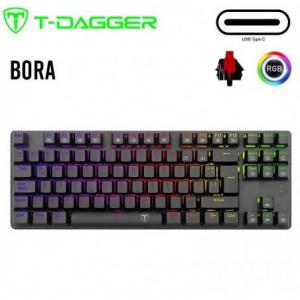 TECLADO T-DAGGER BORA T-TGK315 | MECANICO | SW-RED | RGB | NEGRO
