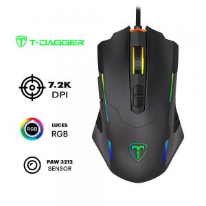 MOUSE T-DAGGER BEIFADIER T-TGM206RGB | 7,200 DPI | RGB | NEGRO