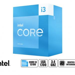 PROCESADOR INTEL CORE I3 13100 3.4GHZ HASTA 4.50GHZ, 12MB, 4 NULEOS, GRAFICA INTEGRADO, LGA 1700