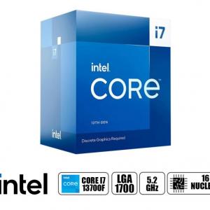 PROCESADOR INTEL CORE I7 13700F 2.1 GHZ HASTA 5.2 GHZ, 30MB, 16 NUCLEOS, NO TIENE GRAFICA INTEGRADA, LGA 1700, CON COOLER