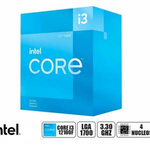 PROCESADOR INTEL CORE I3 12100F 3.30GHZ HASTA 4.30GHZ, 12MB, 4 NUCLEOS, LGA 1700