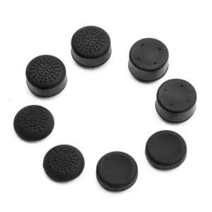 SET 8 UND GRIPS PS4 PS5 PROTECTORES DE JOYSTICK MANDO PS4 PS5 COLOR NEGRO