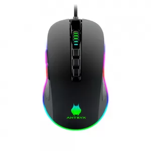 MOUSE GAMER ANTRYX CHROME STORM KURTANA NEGRO RGB