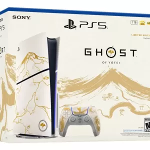 CONSOLA PLAYSTATION 5 SLIM CON LECTOR EDICION LIMITADA GOLD ORO GHOST OF YOTEI
