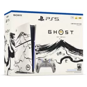 CONSOLA PLAYSTATION 5 SLIM CON LECTOR EDICION LIMITADA BLACK NEGRO GHOST OF YOTEI