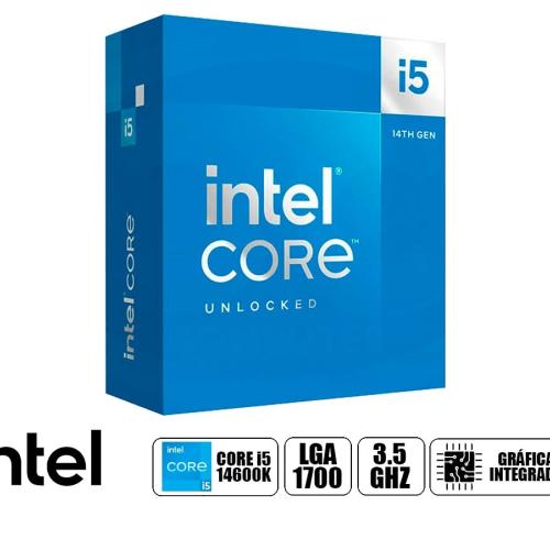 PROCESADOR INTEL CORE I5 14600K 3.5GHZ HASTA 5.3GHZ, 24MB, 14 NUCLEOS, GRAFICO INTEGRADO UHD 770, LGA 1700, S/COOLER