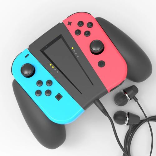Grip cargador Joy-Cons con entrada de audifonos Top wolf