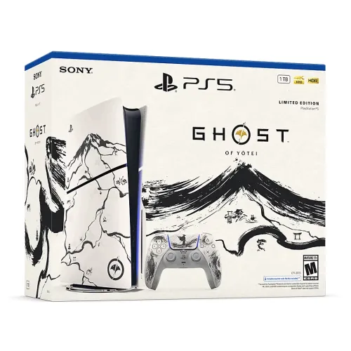 CONSOLA PLAYSTATION 5 SLIM CON LECTOR EDICION LIMITADA BLACK NEGRO GHOST OF YOTEI
